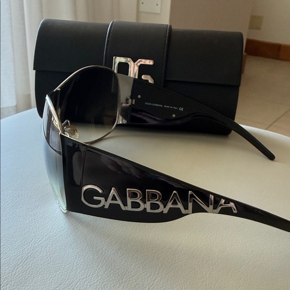 Dolce & Gabbana Black and Silver Sunglasses - Picture 4 of 5